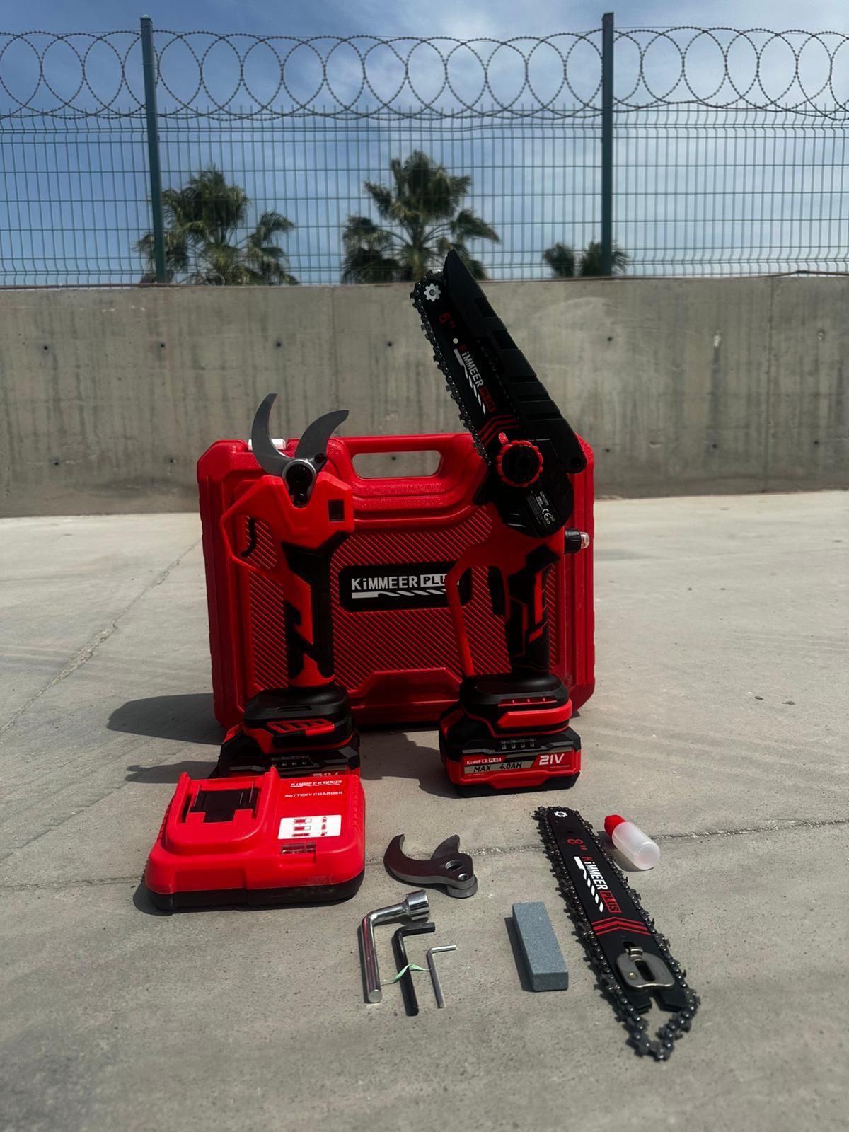 KIMMEER PLUS Akülü Budama Makası 8" + Mini Testere kapak görseli